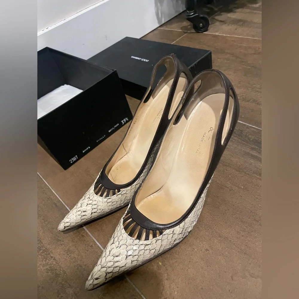 Dolce & Gabbana Snakeskin and Leather Heel